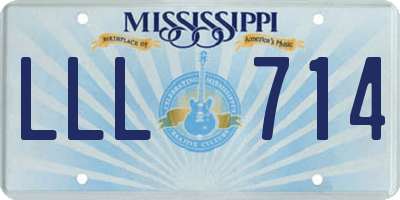MS license plate LLL714