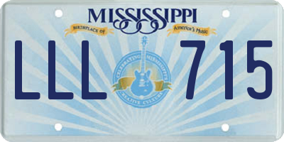 MS license plate LLL715