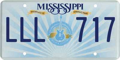 MS license plate LLL717