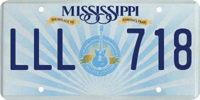 MS license plate LLL718