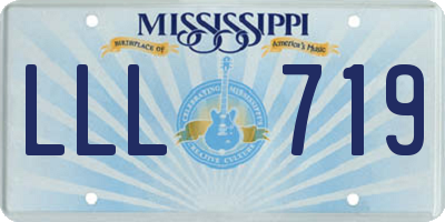 MS license plate LLL719