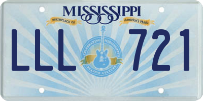 MS license plate LLL721