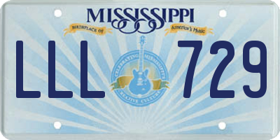 MS license plate LLL729