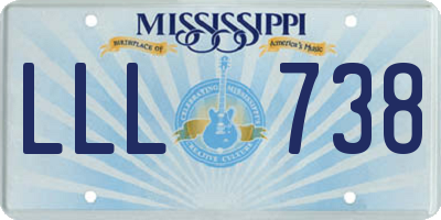 MS license plate LLL738