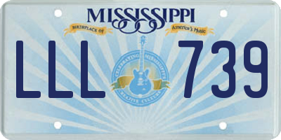 MS license plate LLL739
