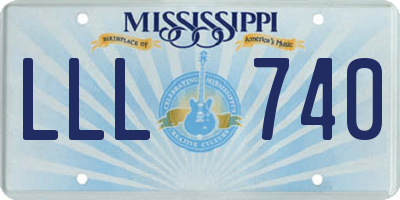 MS license plate LLL740
