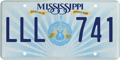 MS license plate LLL741