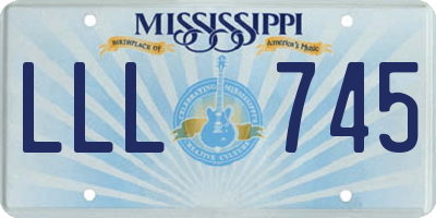 MS license plate LLL745
