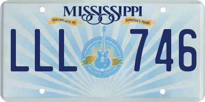 MS license plate LLL746