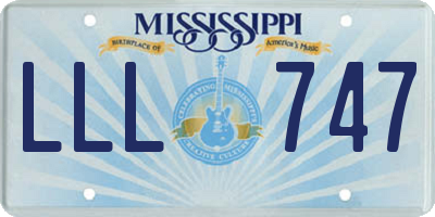 MS license plate LLL747