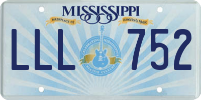 MS license plate LLL752