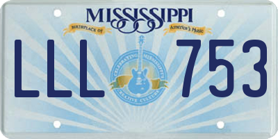 MS license plate LLL753