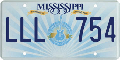 MS license plate LLL754