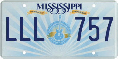MS license plate LLL757