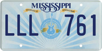 MS license plate LLL761