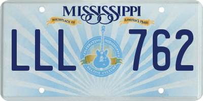 MS license plate LLL762