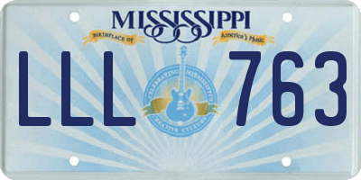 MS license plate LLL763