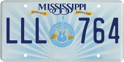 MS license plate LLL764