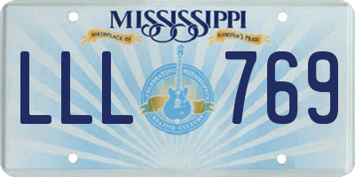 MS license plate LLL769