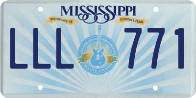 MS license plate LLL771