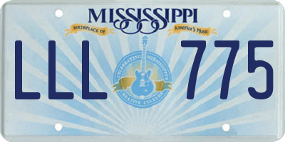 MS license plate LLL775