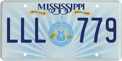 MS license plate LLL779