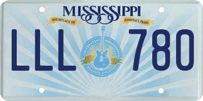 MS license plate LLL780