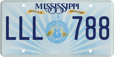 MS license plate LLL788