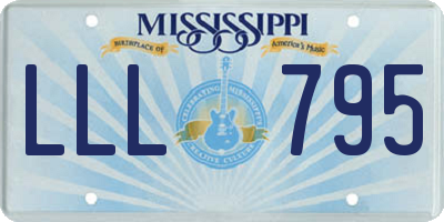 MS license plate LLL795