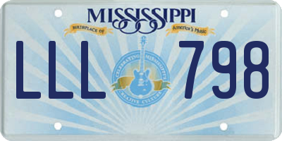 MS license plate LLL798