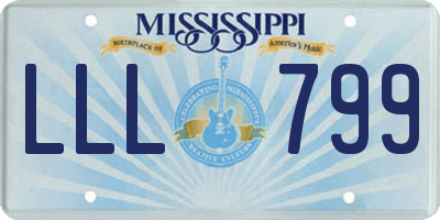 MS license plate LLL799