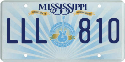 MS license plate LLL810