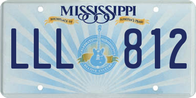 MS license plate LLL812