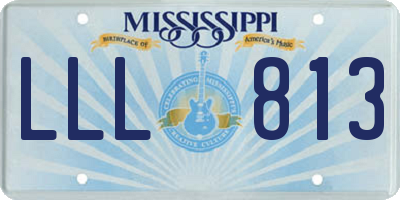 MS license plate LLL813