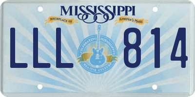 MS license plate LLL814