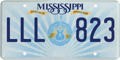 MS license plate LLL823