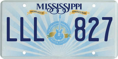 MS license plate LLL827