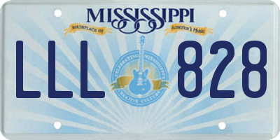 MS license plate LLL828