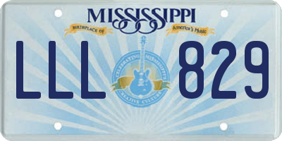 MS license plate LLL829