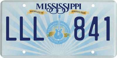 MS license plate LLL841