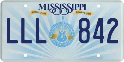 MS license plate LLL842