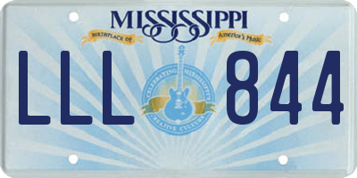 MS license plate LLL844