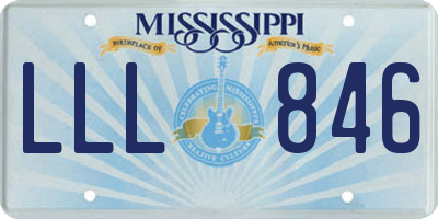 MS license plate LLL846