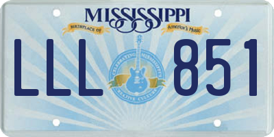 MS license plate LLL851