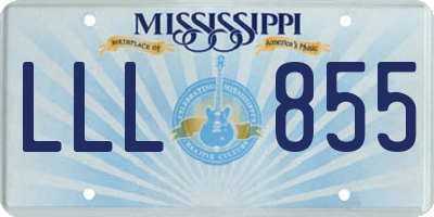 MS license plate LLL855
