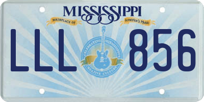 MS license plate LLL856