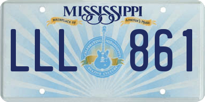 MS license plate LLL861