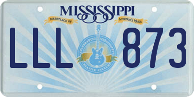 MS license plate LLL873