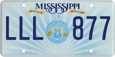 MS license plate LLL877
