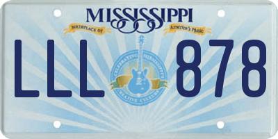 MS license plate LLL878